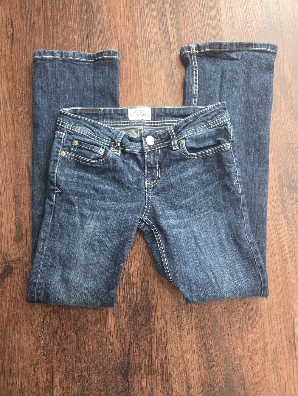 Aeropostale Chelsea Bootcut Dark Wash Jeans Size 1/2 Short